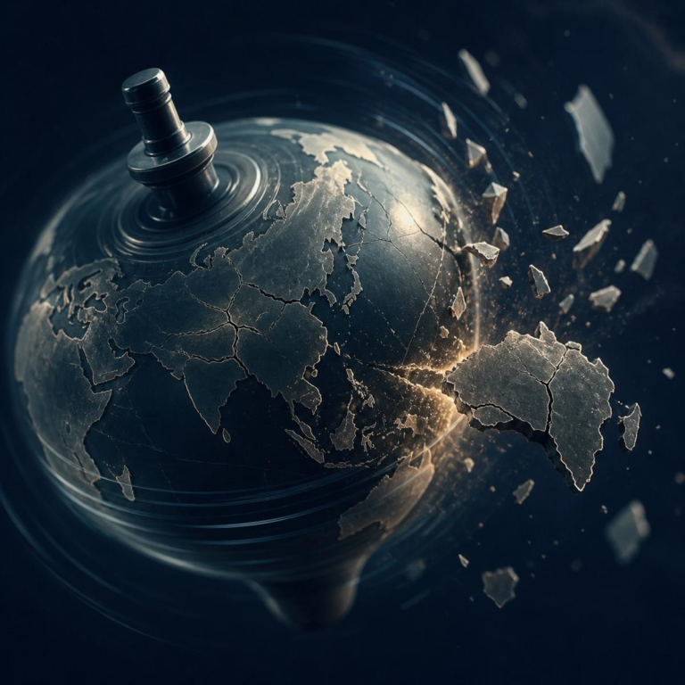 Abstract globe artwork