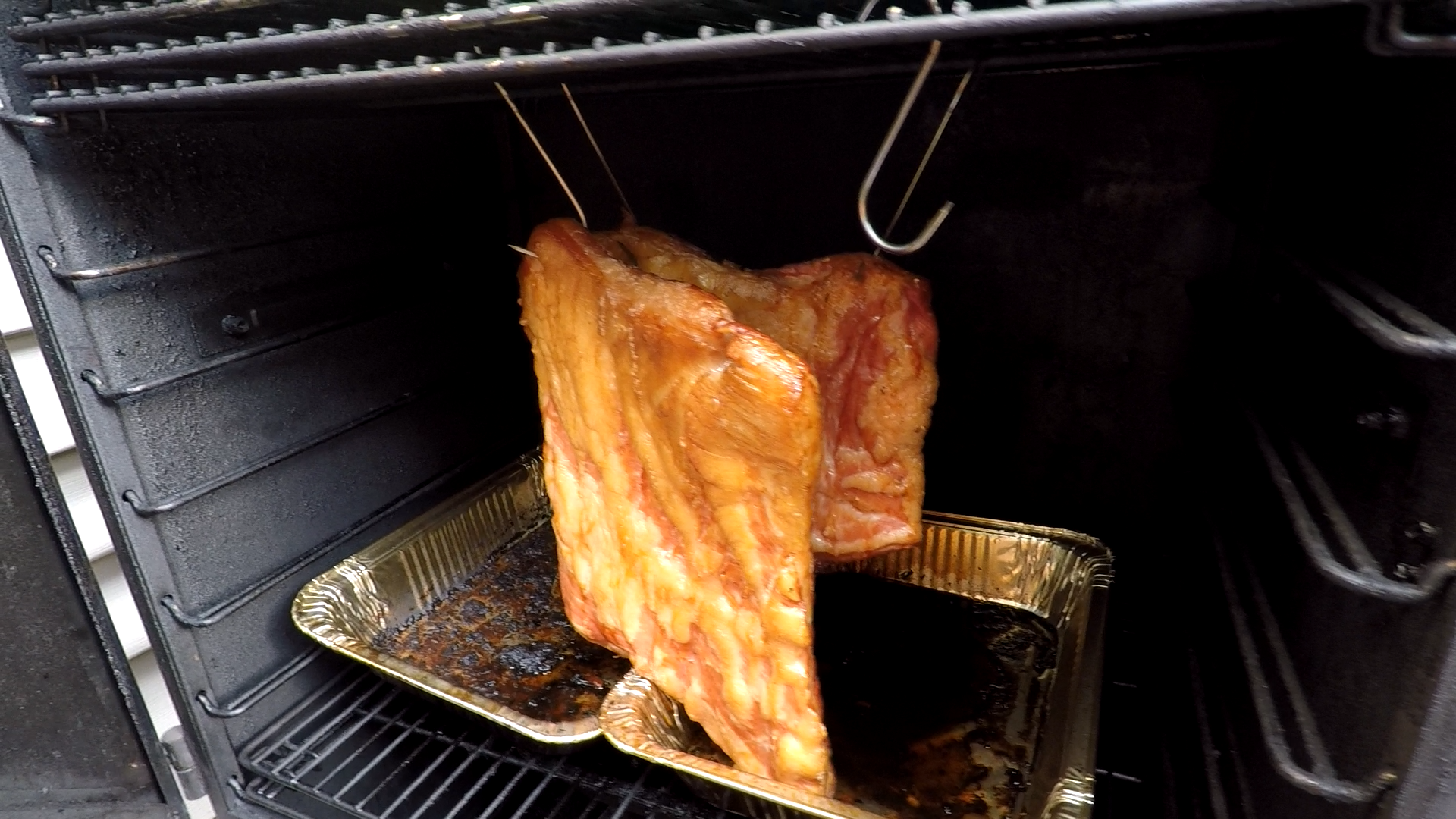 Bacon prepared at camp or at home